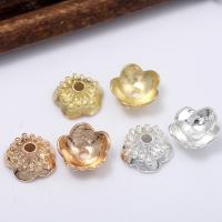 Brass Bead Cap Flower plated DIY 6*10mm Sold By PC