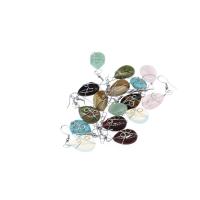 Messing Tropfen Ohrringe, mit Edelstein, plattiert, unterschiedliche Farbe und Muster für die Wahl, keine, 13*24mm, verkauft von Paar