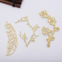 Hair Accessories DIY Findings Brass Branch plated golden 40*70mm Sold By PC