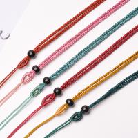 Fashion Necklace Cord, Polyamide, with Glass Beads, handmade, fashion jewelry & DIY & Unisex, more colors for choice, 1.50mm, Sold Per 25.6 Inch Strand