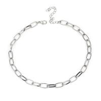 Mässing Chain Necklace, med 2.7inch extender kedja, plated, rektangel kedja & för kvinna, fler färger för val, nickel, bly och kadmium gratis, Såld Per Ca 11 inch Strand