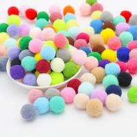 Polyester DIY Plush Balls, Round, different color and pattern for choice & more sizes for choice, more colors for choice, 8-30mm, Sold By Bag