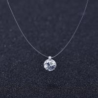 Módní náhrdelník šperky, Pryskyřice, s Cubic Zirconia & Umělá hmota, Kolo, pro ženy, 400+80*80mm, Prodáno By Strand