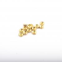 Brass Spacer Beads Round plated DIY golden 8*3.5mm Sold By Bag
