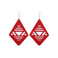 Zinc Alloy Drop Earring with Wood fashion jewelry Sold By Pair