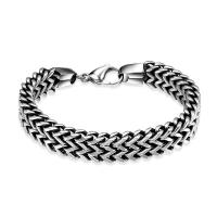 Stainless Steel Jewelry Bracelet, polished, for man, 12mm, Sold Per Approx 8.26 Inch Strand