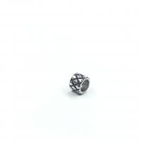 Edelstahl-Perlen mit großem Loch, 316 Edelstahl, poliert, DIY & Einbrenn-Lack, 6.43mm, Innendurchmesser:ca. 6mm, 20PCs/Menge, verkauft von Menge