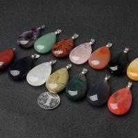 Gemstone Pendants Jewelry Natural Stone with Agate Teardrop polished & DIY  24*17*5 26*15*8uff0c40*24*14mm Sold By PC