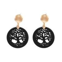 Wood Drop Earring, with Tibetan Style, fashion jewelry & for woman, more colors for choice, Sold By Pair