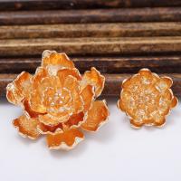 Brass Jewelry Pendants Flower plated DIY 30*30mm Approx 3mm Sold By PC