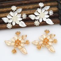 Brass Jewelry Pendants Flower plated DIY 25*30mm Sold By PC