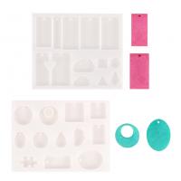 DIY Epoxy Mold Set Silicone Square DIY Jewelry Pendants Mold plated durable Sold By PC
