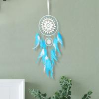 Fashion Dream Catcher Iron with Feather durable acid blue Sold By PC