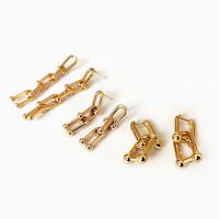 Brass Drop Earring, durable & different size for choice & different styles for choice, more colors for choice, Sold By Pair