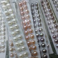 Perles nacres de culture d'eau douce demi percées , perle, Rond, naturel, DIY & styles différents pour le choix, plus de couleurs à choisir, 12-13mm, Vendu par paire
