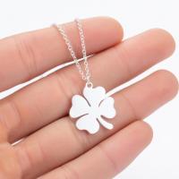 Fashion Stainless Steel Jewelry Sets Stud Earring & bracelet & necklace Four Leaf Clover plated fashion jewelry & for woman Sold Per Approx 18 Inch Strand