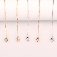 Brass Necklace Chain, plated, DIY & for woman, more colors for choice, nickel, lead & cadmium free, 1mm, Sold Per 16.53 Inch Strand