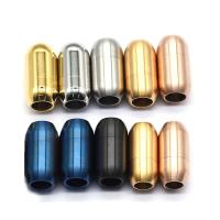Rostfritt stål magnetlås, ROSTFRITT STÅL, Bullet, plated, olika storlek för val & olika stilar för val & borstat, fler färger för val, 2PC/Lot, Säljs av Lot