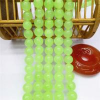 Gemstone Jewelry Beads, Natural Prehnite, Round, polished, DIY & different size for choice, green, Sold Per 39 cm Strand