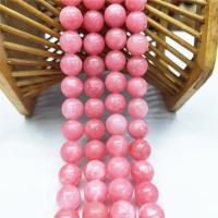 Rhodonit Perlen, rund, poliert, DIY & verschiedene Größen vorhanden, rosarot, verkauft per 38 cm Strang