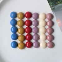 Mode Cabochons en résine, Rond, durable, plus de couleurs à choisir, 50PC/sac, Vendu par sac