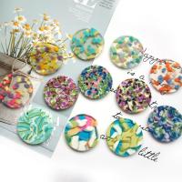 Acetate Hoop Earring Components Round painted durable Sold By PC