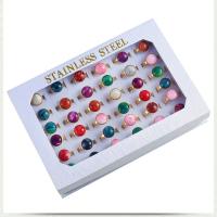 Titanium Staal ring Set, vinger ring, ringvorm, Duurzame, gemengde kleuren, Verkocht door Stel