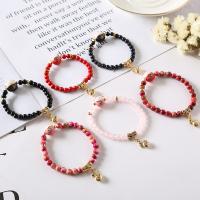 Crystal Bracelets, with Obsidian, portable, more colors for choice, 6mm,16cm, Sold By Strand