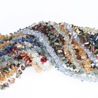 Kristall-Perlen, Kristall, Dreieck, plattiert, DIY, mehrere Farben vorhanden, 5*4mm, Bohrung:ca. 1mm, verkauft von Strang