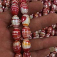 Gold Sand Lampwork Beads, Oval, 11x18mm, Hole:Approx 1mm, 100PCs/Bag, Sold By Bag