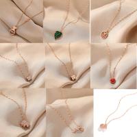Titanstahl Halskette, verschiedene Stile für Wahl & für Frau, keine, 400+50.390+40mm, 2SträngeStrang/Menge, verkauft von Menge