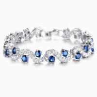 Cubic Zirconia Bracelet Copper Alloy plated micro pave cubic zirconia & for woman nickel lead & cadmium free 10mm Sold Per 7.283 Inch Strand