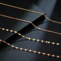 Titanium Stål Halskæde Chain, Bærbare & forskellige stilarter for valg, flere farver til valg, 45+5CM, Solgt af PC