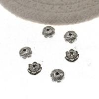 Tibetan Style Jewelry Beads, Flower, antique silver color plated, DIY, nickel, lead & cadmium free, 13*9*2.2mm, Hole:Approx 1mm, Sold By KG