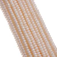 Perlas Redondas Freshwater, perla, Esférico, Bricolaje & más tamaños para la opción, más colores para la opción, 3.5-4mm  4-5mm, Vendido por Sarta