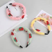 Cloth Hair Band with Gauze Strawberry handmade & for children 130mm Sold By PC
