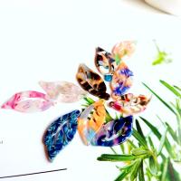 Resin Pendant, Leaf, DIY, more colors for choice, 34x16x3mm, 20PCs/Bag, Sold By Bag