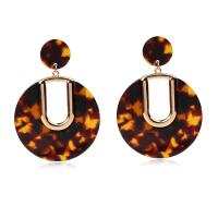 Acrylic Drop Earring with Zinc Alloy for woman Sold By Pair