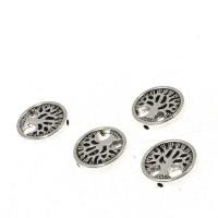 Tibetan Style Jewelry Beads, Round, antique silver color plated, DIY, nickel, lead & cadmium free, 18x3.60mm, Sold By KG