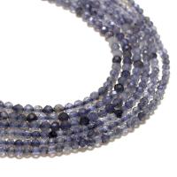 Perles bijoux en pierres gemmes, Iolite, Rond, naturel, DIY & facettes, 2mm, Environ 190PC/brin, Vendu par brin