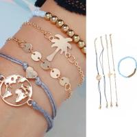 Zinc Alloy Bracelet Set Geometrical Pattern plated 5 pieces & for woman 205+50 40 26 19mm Sold By Set