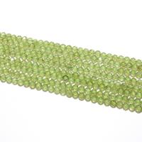 Gemstone Jewelry Beads Peridot Stone Round natural DIY & faceted light green 2mm Sold By Strand