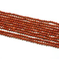 Gemstone Smycken Pärlor, Red Jasper, Rund, naturlig, DIY & fasetterad, mörkröd, 3mm, 120PC/Strand, Säljs av Strand