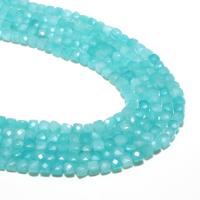 Amazonit Perlen, rund, natürlich, DIY & facettierte, blau, 4mm, 95PCs/Strang, verkauft von Strang