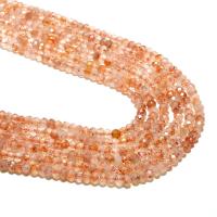 Gemstone Jewelry Beads, Sunstone, Abacus, natural, DIY & faceted, golden, 2*3mm, Approx 125PCs/Strand, Sold By Strand