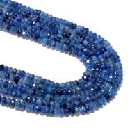 Gemstone Jewelry Beads Kyanite Abacus natural DIY & faceted dark blue 2*3mm Sold By Strand
