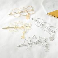 Hair Clip Zinc Alloy Geometrical Pattern plated & for woman & hollow 85mm Sold By PC