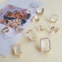 Brass Earring Drop Component with Crystal DIY Sold By Bag