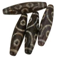Natural Tibetan Agate Dzi Beads, plated, durable & fashion jewelry, 15x58x15mm, Hole:Approx 2.5mm, 10PCs/Lot, Sold By Lot