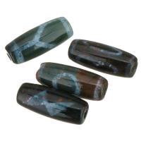 Natural Tibetan Agate Dzi Beads, plated, durable & fashion jewelry, 9x20x9mm, Hole:Approx 2mm, 10PCs/Lot, Sold By Lot